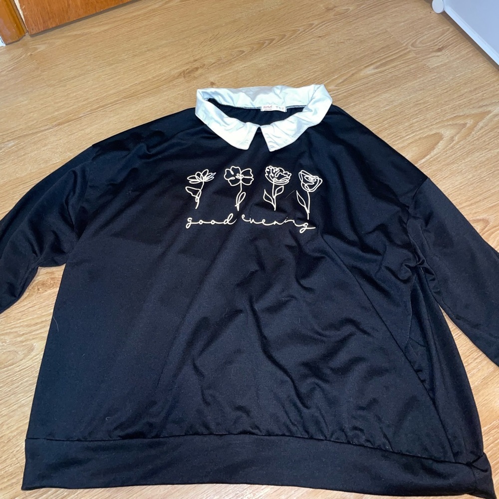 romwe XL floral crewneck sweater